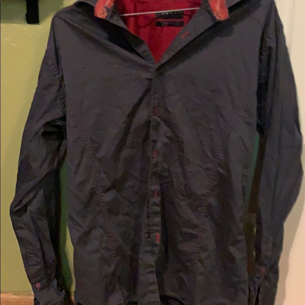 Men’s large envy long sleeved button up shirt.